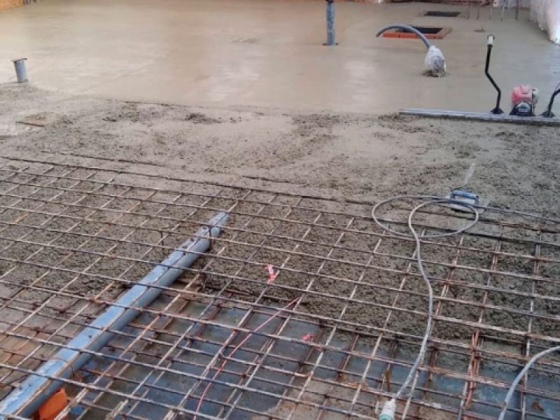 Imagen de solado de vivienda con hormigón